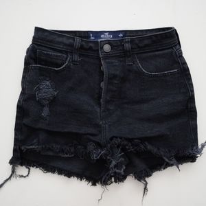3/$15 Black High Rise Distressed Denim Shorts